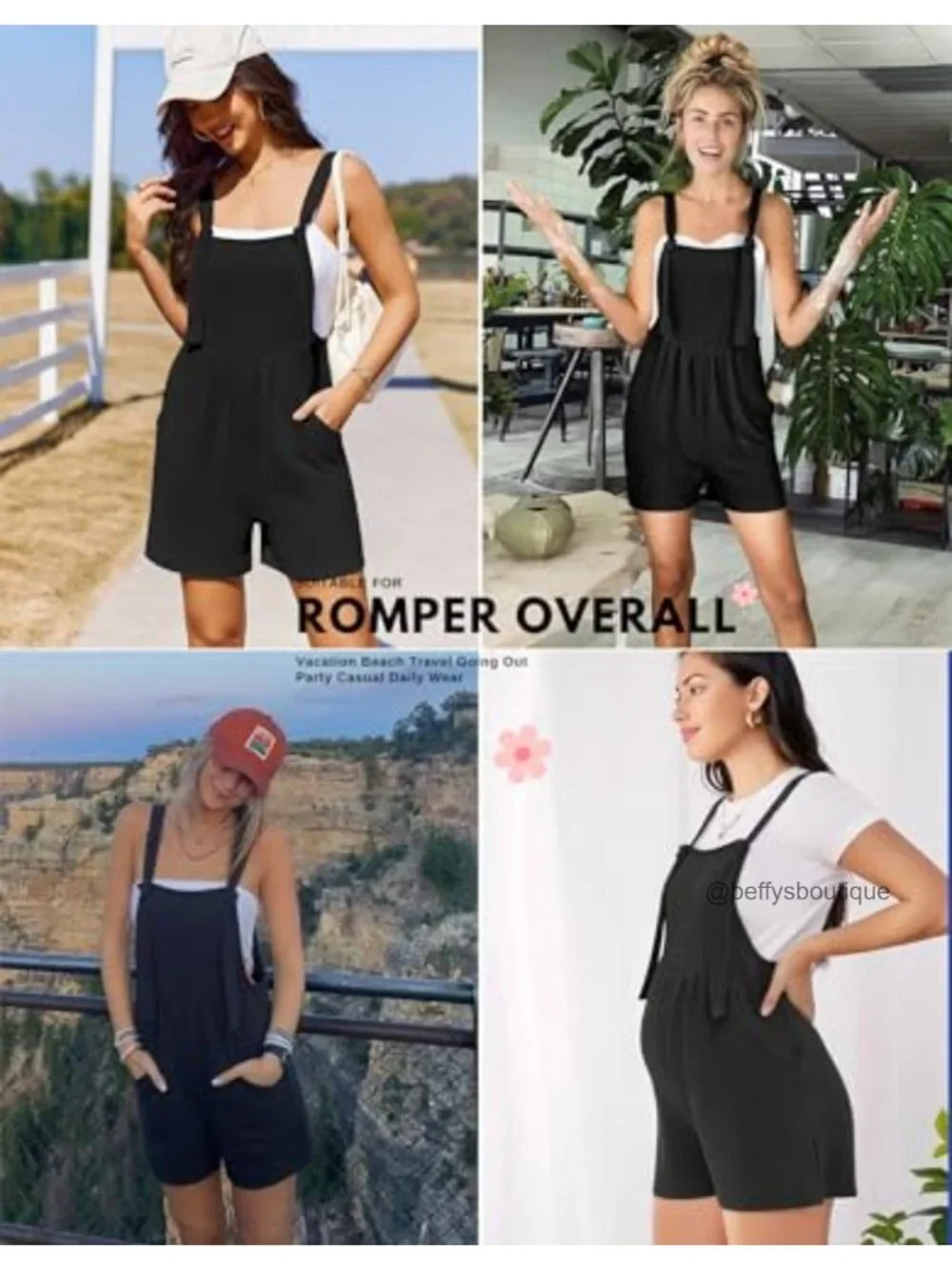 Women's Sleeveless Ribbed Knit Jumpsuit Romper with Pockets
